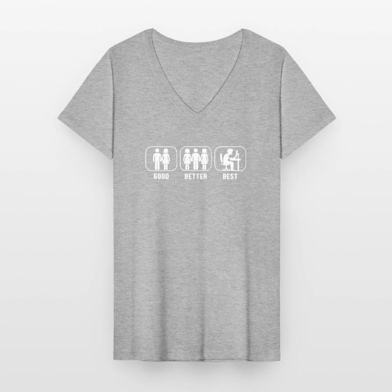 Good Better Best Programmer Full Stack Software Women's V-neck T-shirt