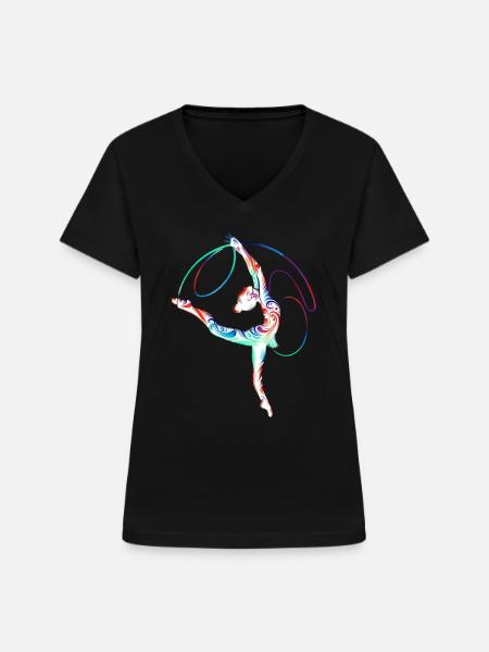 Dance - Frauen-T-Shirt mit V-Ausschnitt - Schwarz