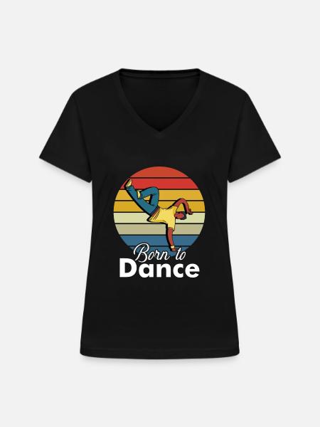 Breakdance - Breakdancer - Breakdancing - BBoy - Frauen-T-Shirt mit V-Ausschnitt - Schwarz
