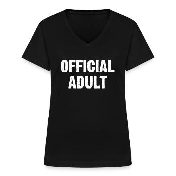 Official Adult - Frauen-T-Shirt mit V-Ausschnitt - Schwarz - Vorne - Lela (165cm)