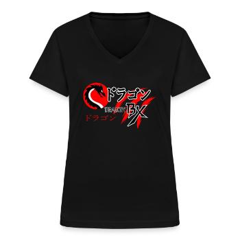 Dragon BX Asien Style - Frauen-T-Shirt mit V-Ausschnitt - Schwarz - Vorne - Lela (165cm)
