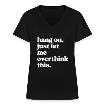 ADHS - Frauen-T-Shirt mit V-Ausschnitt - Schwarz - Vorne - Lela (165cm)