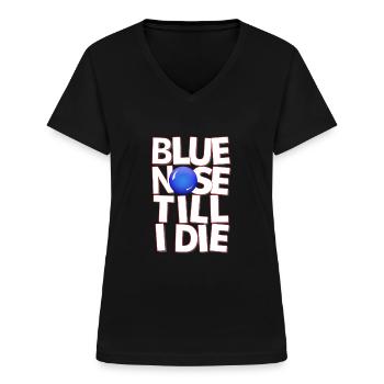 bluenose - Women's V-neck T-shirt - black - Front - Lela (165cm)