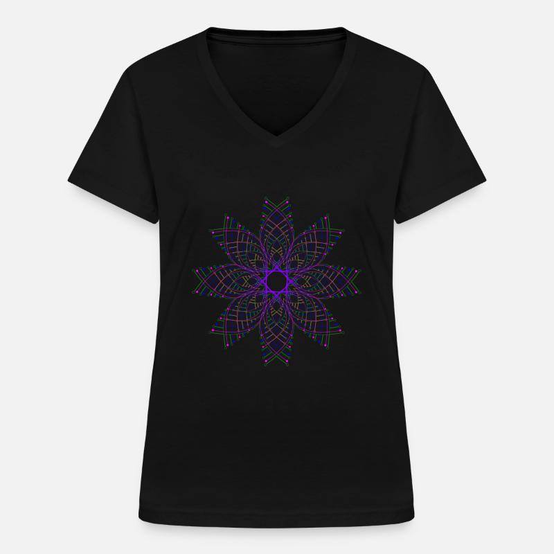 Nova - Frauen-T-Shirt mit V-Ausschnitt - Schwarz