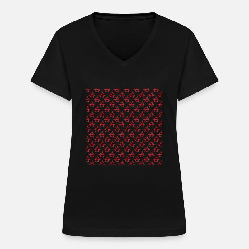 Anarchy - Women's V-neck T-shirt - black