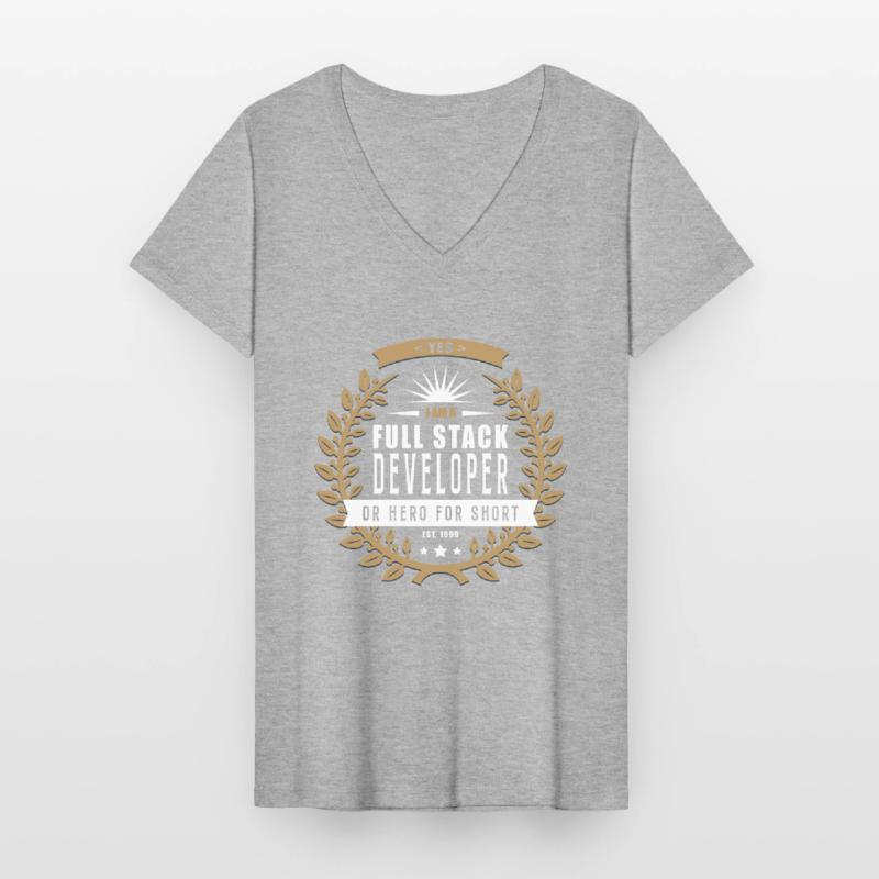 Full Stack Developer hell Women's V-neck T-shirt