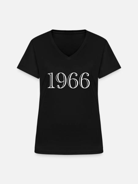 1966 - Geschenk geboren 1966 - Frauen-T-Shirt mit V-Ausschnitt - Schwarz