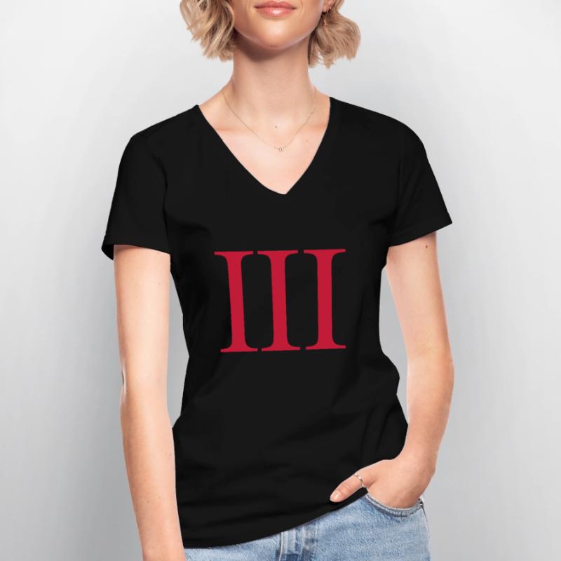 3 Women's V-neck T-shirt