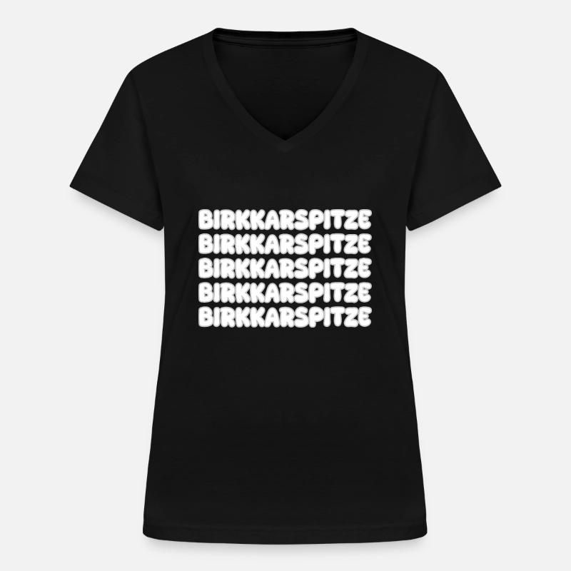 Birkkarspitze comme escalade - T-shirt col V Femme - noir