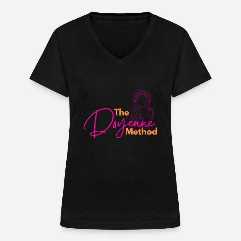 Die Doyenne-Methode - Frauen-T-Shirt mit V-Ausschnitt - Schwarz