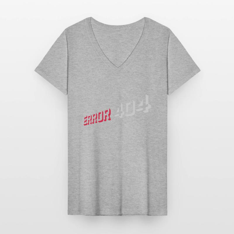 Error 404 Nerd Computer Frauen-T-Shirt mit V-Ausschnitt