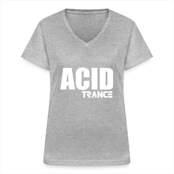 Acid trance - Women's V-neck T-shirt - sports grey - Front - Lela (165cm)