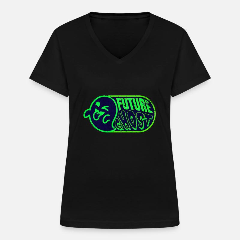 Future Ghost - Women's V-neck T-shirt - black