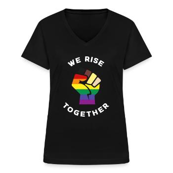 LGBT Pride LGBTQ Pride - Frauen-T-Shirt mit V-Ausschnitt - Schwarz - Vorne - Lela (165cm)