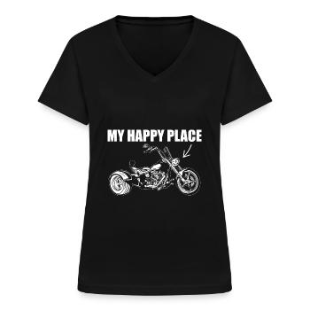 Trike - Frauen-T-Shirt mit V-Ausschnitt - Schwarz - Vorne - Lela (165cm)