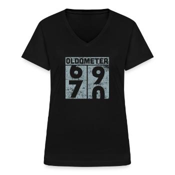 70. Geburtstag - Frauen-T-Shirt mit V-Ausschnitt - Schwarz - Vorne - Lela (165cm)