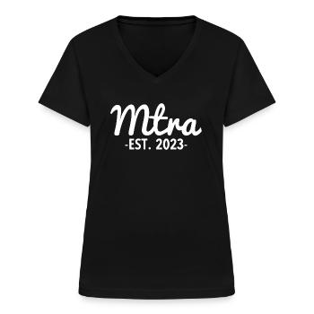 MTRA Medizinisch-Technischer Radiologie Mta - Frauen-T-Shirt mit V-Ausschnitt - Schwarz - Vorne - Lela (165cm)