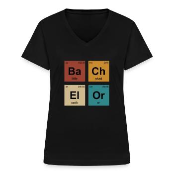 Bachelorabschluss Bachelor of Science Bachelor - Frauen-T-Shirt mit V-Ausschnitt - Schwarz - Vorne - Lela (165cm)
