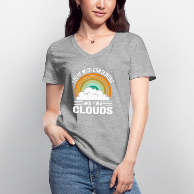 Cloud Computing Informatik Programmierung Dev Frauen-T-Shirt mit V-Ausschnitt