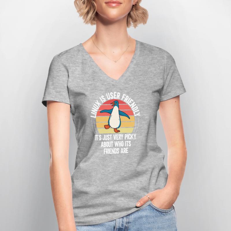 Linux Programmierung Cloud Computing Frauen-T-Shirt mit V-Ausschnitt