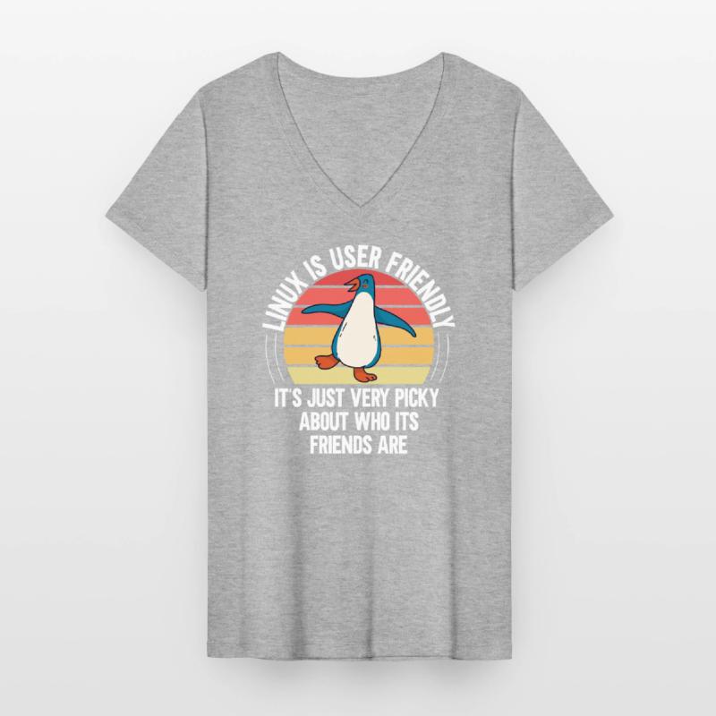 Linux Programmierung Cloud Computing Frauen-T-Shirt mit V-Ausschnitt