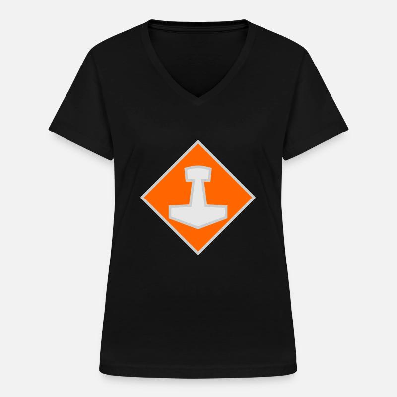 Mjölnir - Women's V-neck T-shirt - black