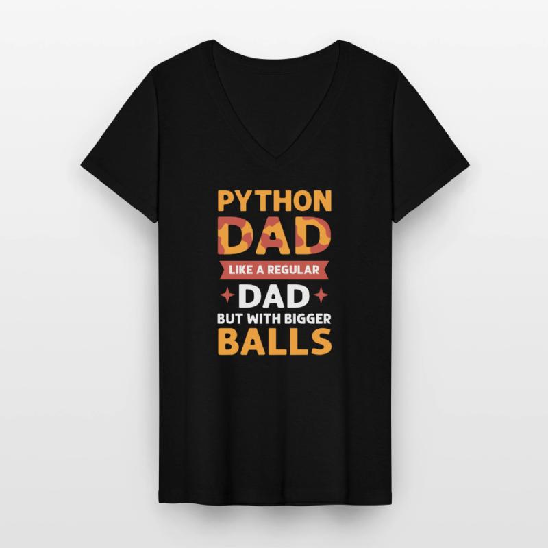 Python père. Herpetologists. Roi Python T-shirt col V Femme