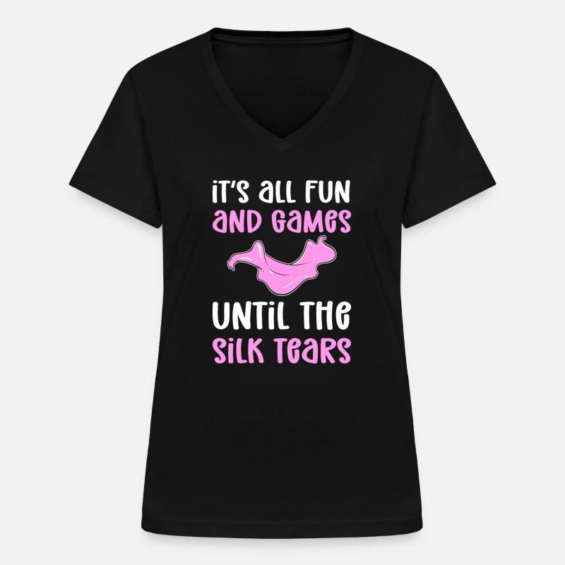 It's all fun - Women's V-neck T-shirt - black