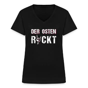 Punk Rock Pogo Anarchie Punks Punk Rocker Punk - Frauen-T-Shirt mit V-Ausschnitt - Schwarz - Vorne - Lela (165cm)
