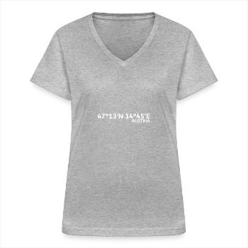 Race track Spielberg Austria Coordinates - Women's V-neck T-shirt - sports grey - Front - Lela (165cm)