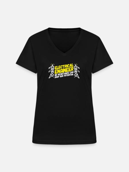 ELECTRICAL ENGINEER: Electrical Engineer Potential - Frauen-T-Shirt mit V-Ausschnitt - Schwarz