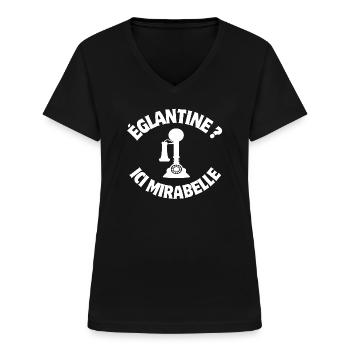 septième compagnie la 7ème compagnie, film culte - T-shirt col V Femme - noir - Devant - Lela (165cm)