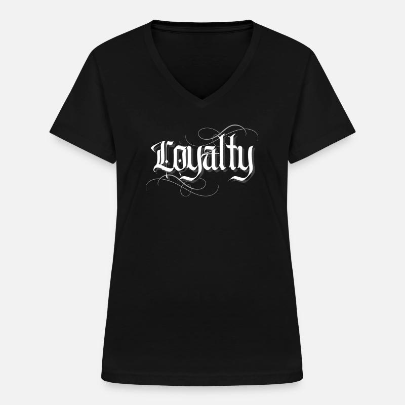 Loyalty - Women's V-neck T-shirt - black