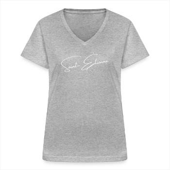 Saint-étienne - gift - hollywood - Women's V-neck T-shirt - sports grey - Front - Lela (165cm)