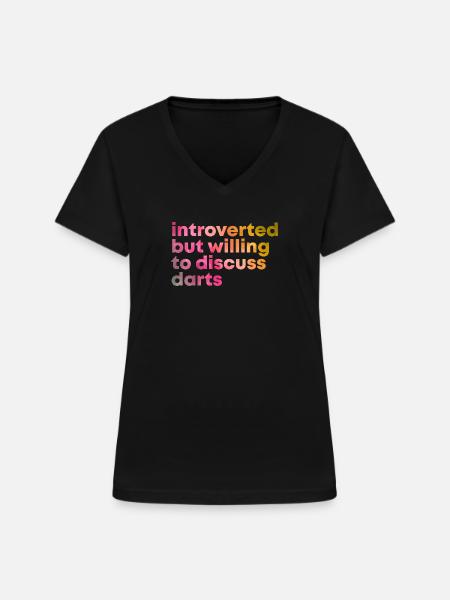 Darts Darts Darts - Frauen-T-Shirt mit V-Ausschnitt - Schwarz
