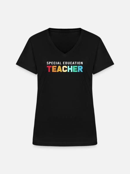 Sonderschule Lehrer Förderschule Pädagoge - Frauen-T-Shirt mit V-Ausschnitt - Schwarz