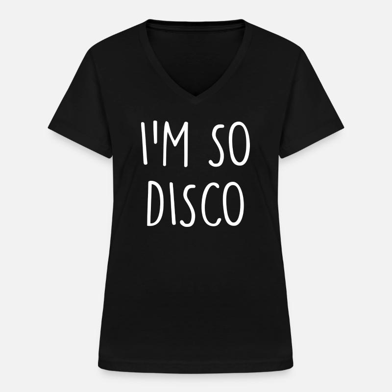 Disco - Women's V-neck T-shirt - black
