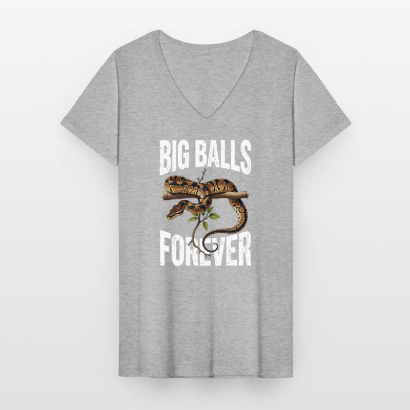 Python roi Serpents Amateurs de terrarium Python T-shirt col V Femme