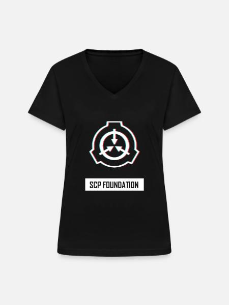 Das SCP Foundation Symbol - Frauen-T-Shirt mit V-Ausschnitt - Schwarz