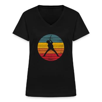 Phil Lynott Thin Lizzy - Frauen-T-Shirt mit V-Ausschnitt - Schwarz - Vorne - Lela (165cm)