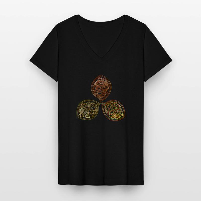 Vikings trèfle T-shirt col V Femme