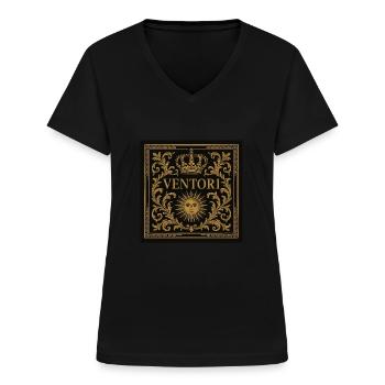 Ventori - T-shirt col V Femme - noir - Devant - Lela (165cm)