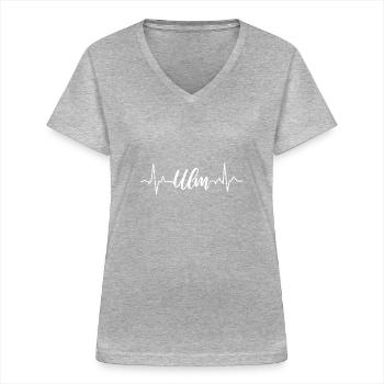 ECG Ulm - Women's V-neck T-shirt - sports grey - Front - Lela (165cm)