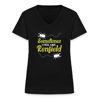 Insekten - Frauen-T-Shirt mit V-Ausschnitt - Schwarz - Vorne - Lela (165cm)