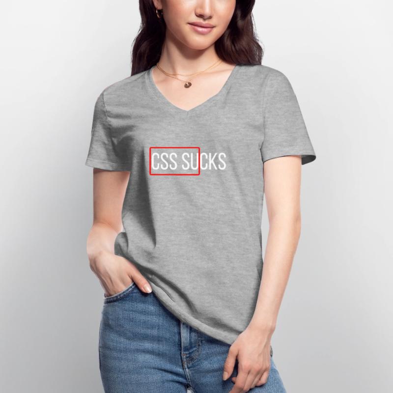 CSS suce programmation CSS drôles programmeurs T-shirt col V Femme