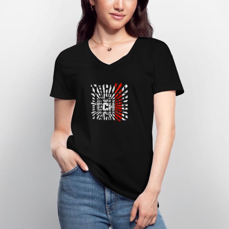 TECHNO TECHNO TECHNO Frauen-T-Shirt mit V-Ausschnitt