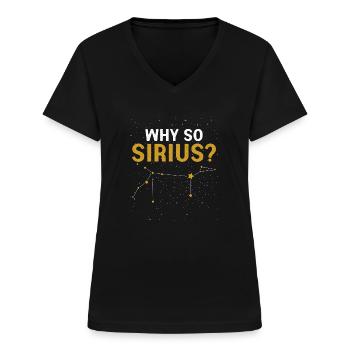 astronomie - T-shirt col V Femme - noir - Devant - Lela (165cm)