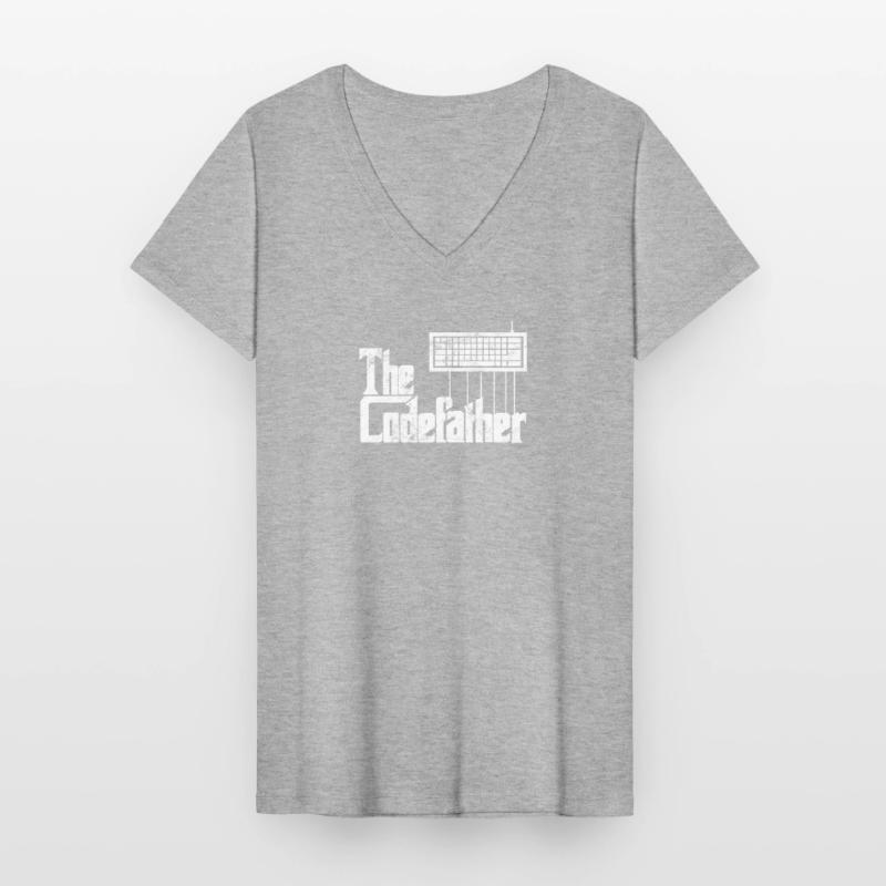Conception de programmeur drôle Le graphique Codefather T-shirt col V Femme