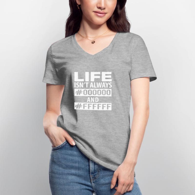 Programmer color code Funny Women's V-neck T-shirt