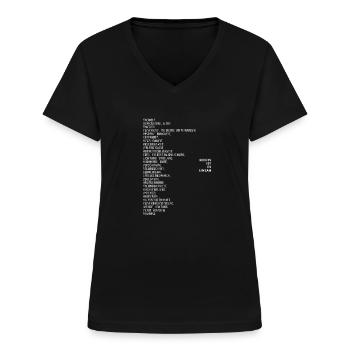 Rechts Ist Es Einsam Links Politik Liebe Geschenk - Frauen-T-Shirt mit V-Ausschnitt - Schwarz - Vorne - Lela (165cm)